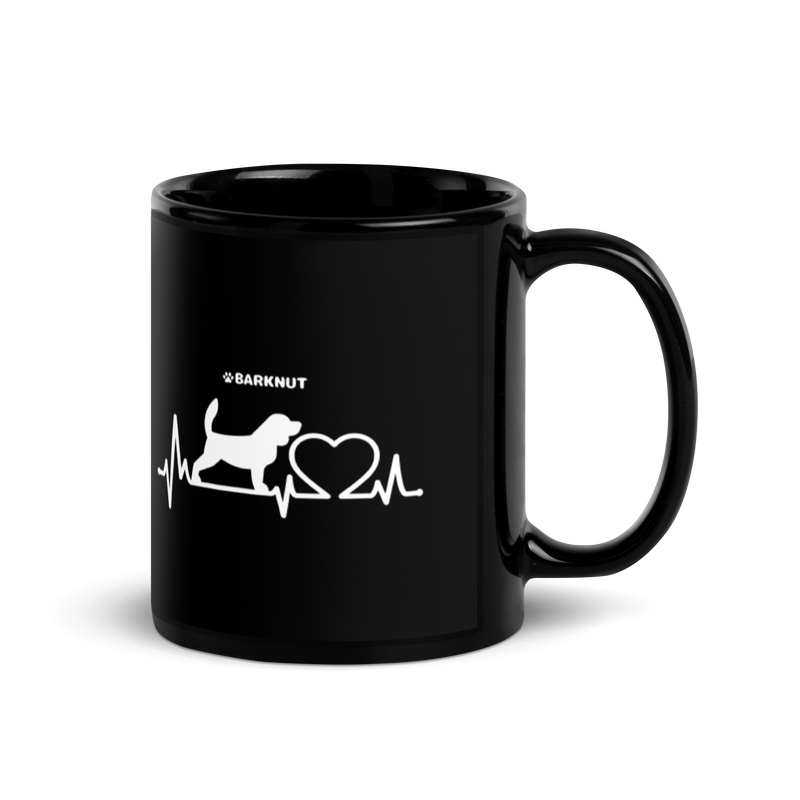 Load image into Gallery viewer, Dog Beagle Heartbeat Mug
