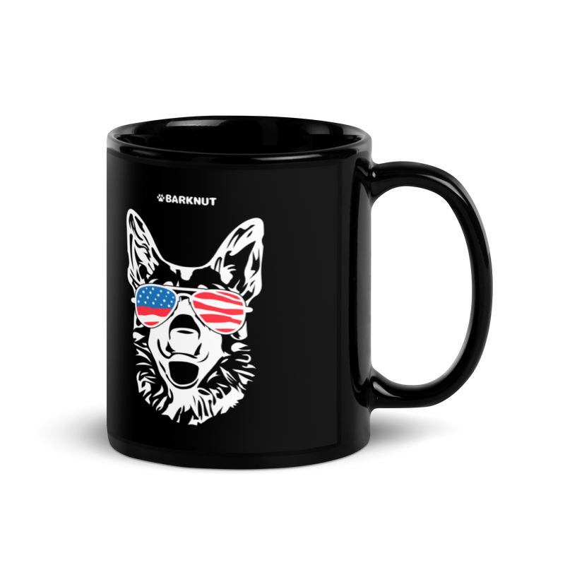 Load image into Gallery viewer, Dog German Shepherd USA Glasses Mug
