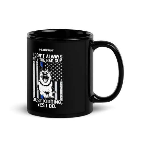 Funny Blue Line Police German Mug