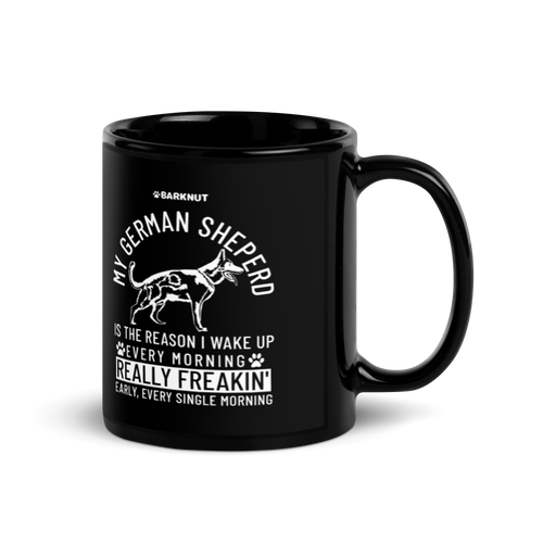 German Shepherd Wake Up Early Mug