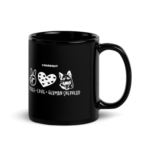 Peace Love German Shepherd Mug