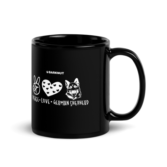 Peace Love German Shepherd Mug