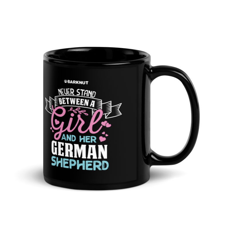 Load image into Gallery viewer, Never Stand Between A Girl And Her German Shepherd Mug
