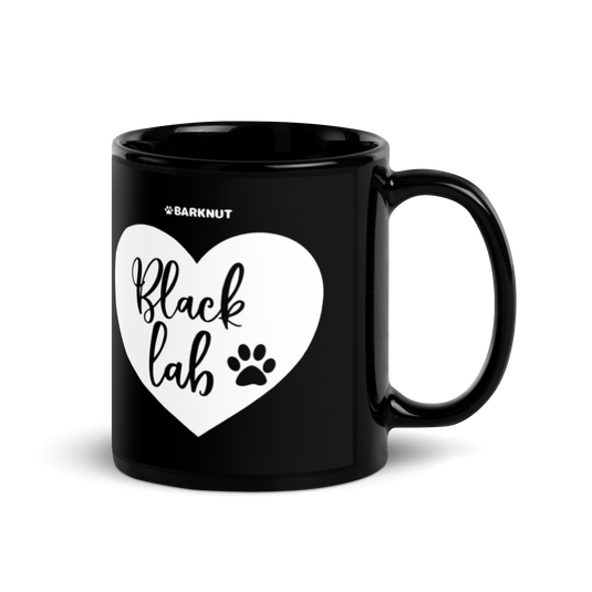 Black Lab Heart Mug