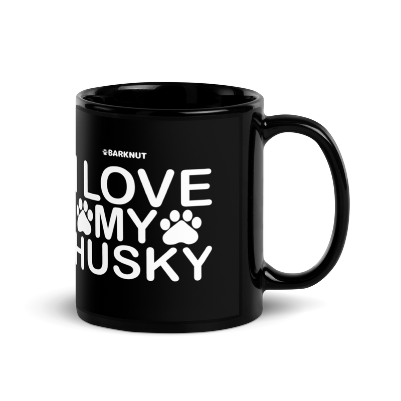 Load image into Gallery viewer, I Love My Husky Paw Print Mug
