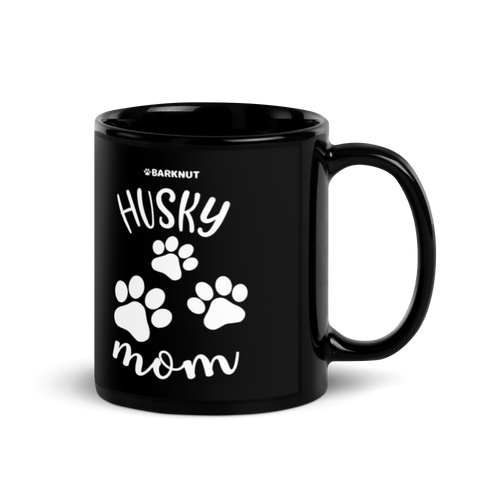 Husky Mom Silhouette Paws Mug