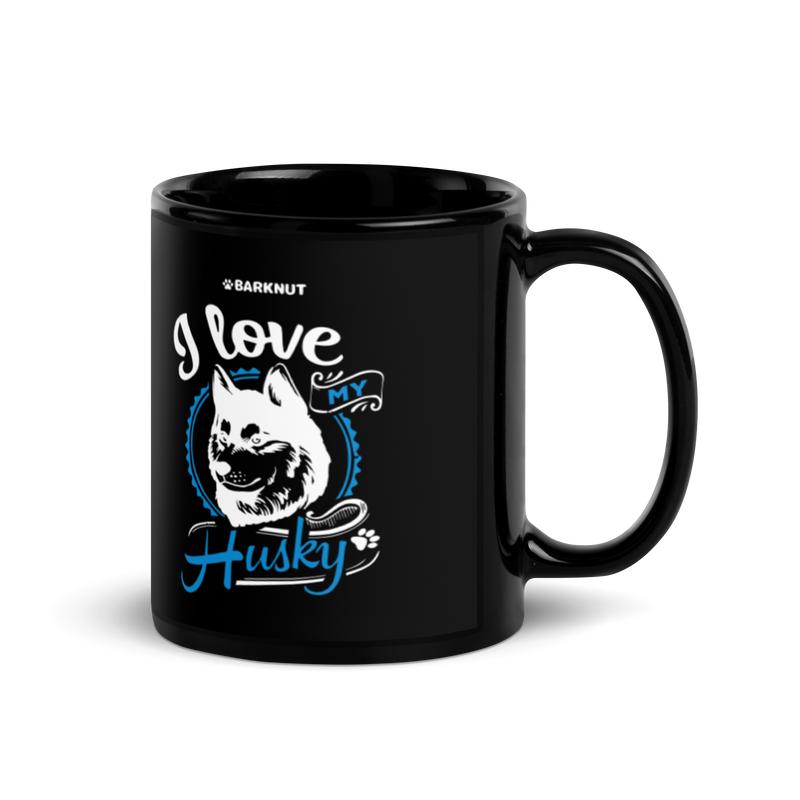 Load image into Gallery viewer, I Love My Husky Blue Mug
